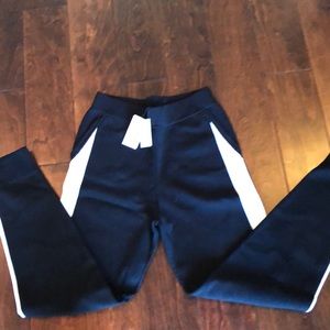 Black and white athleisure pants